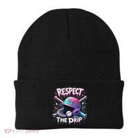 Respect The Drip Baseball Ice Cream Drip Vibes Squad Beanie thumb 0