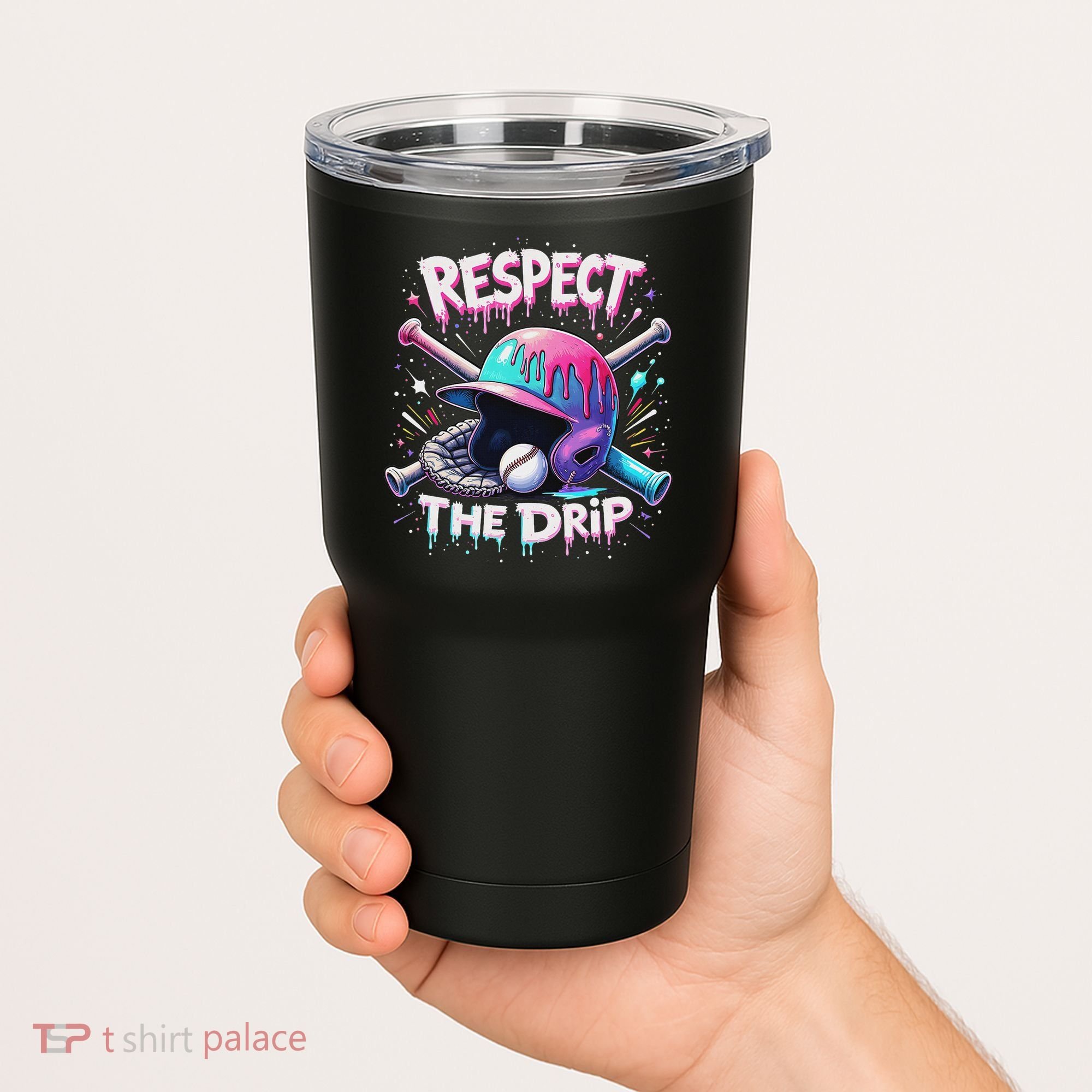 Respect The Drip Baseball Ice Cream Drip Vibes Squad Tumbler