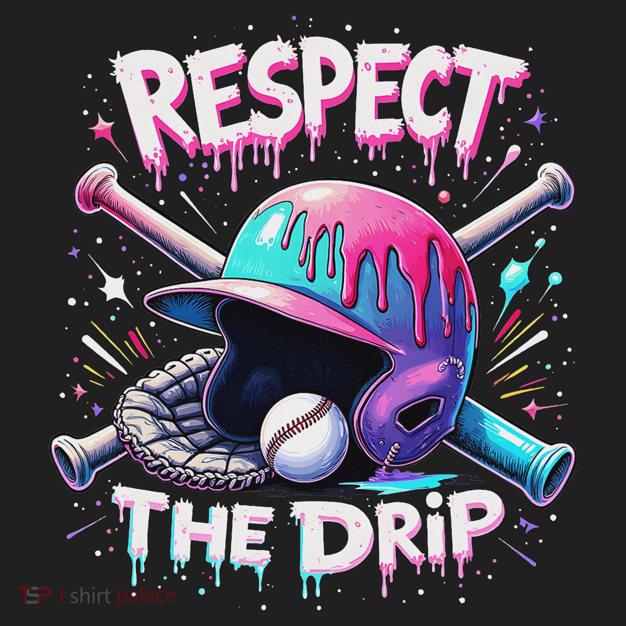 Respect The Drip Baseball Ice Cream Drip Vibes Squad Hat