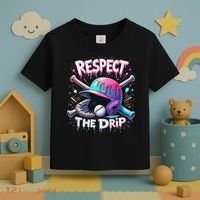 Respect The Drip Baseball Ice Cream Drip Vibes Squad Toddler T-Shirt thumb 3