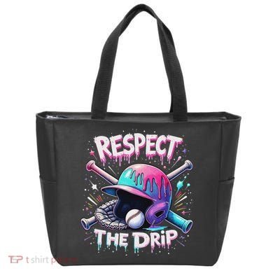 Respect The Drip Baseball Ice Cream Drip Vibes Squad Tote Bag