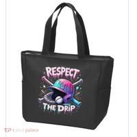 Respect The Drip Baseball Ice Cream Drip Vibes Squad Tote Bag thumb 3