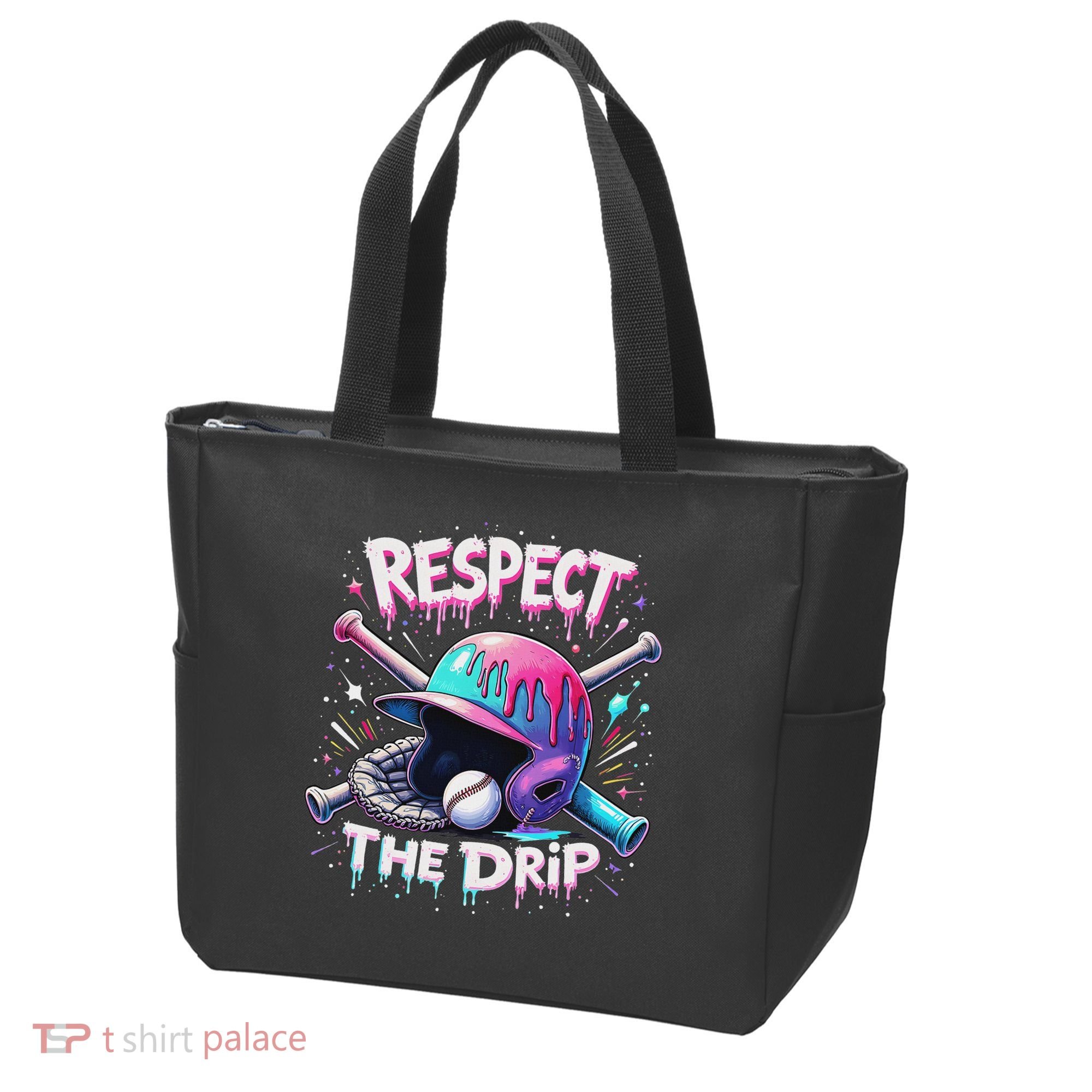Respect The Drip Baseball Ice Cream Drip Vibes Squad Tote Bag
