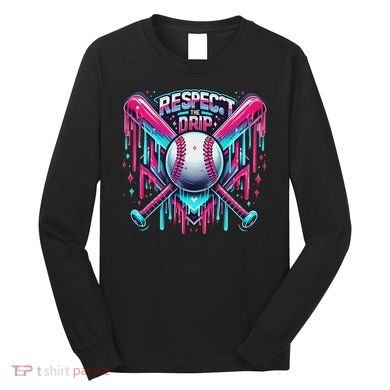 Respect The Drip Ice Cream Dripping Long Sleeve Shirt