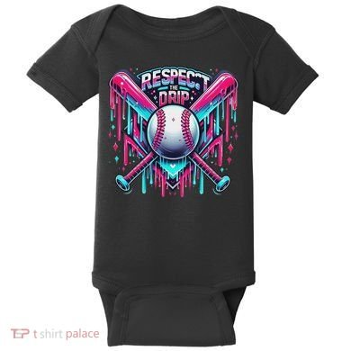 Respect The Drip Ice Cream Dripping Baby Bodysuit