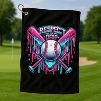 Respect The Drip Ice Cream Dripping Golf Towel thumb 1