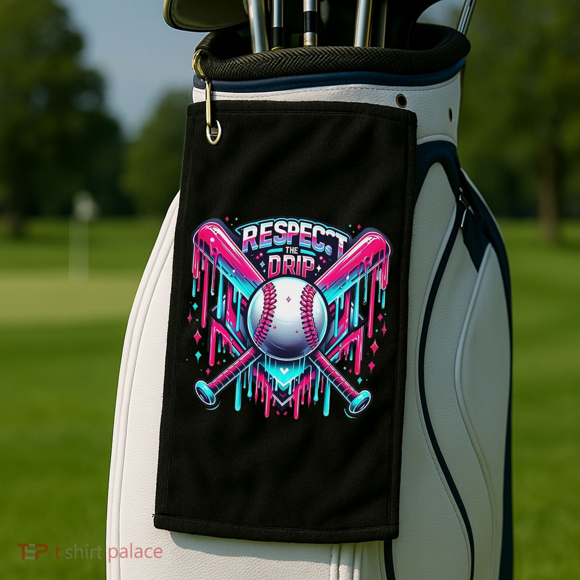 Respect The Drip Ice Cream Dripping Golf Towel