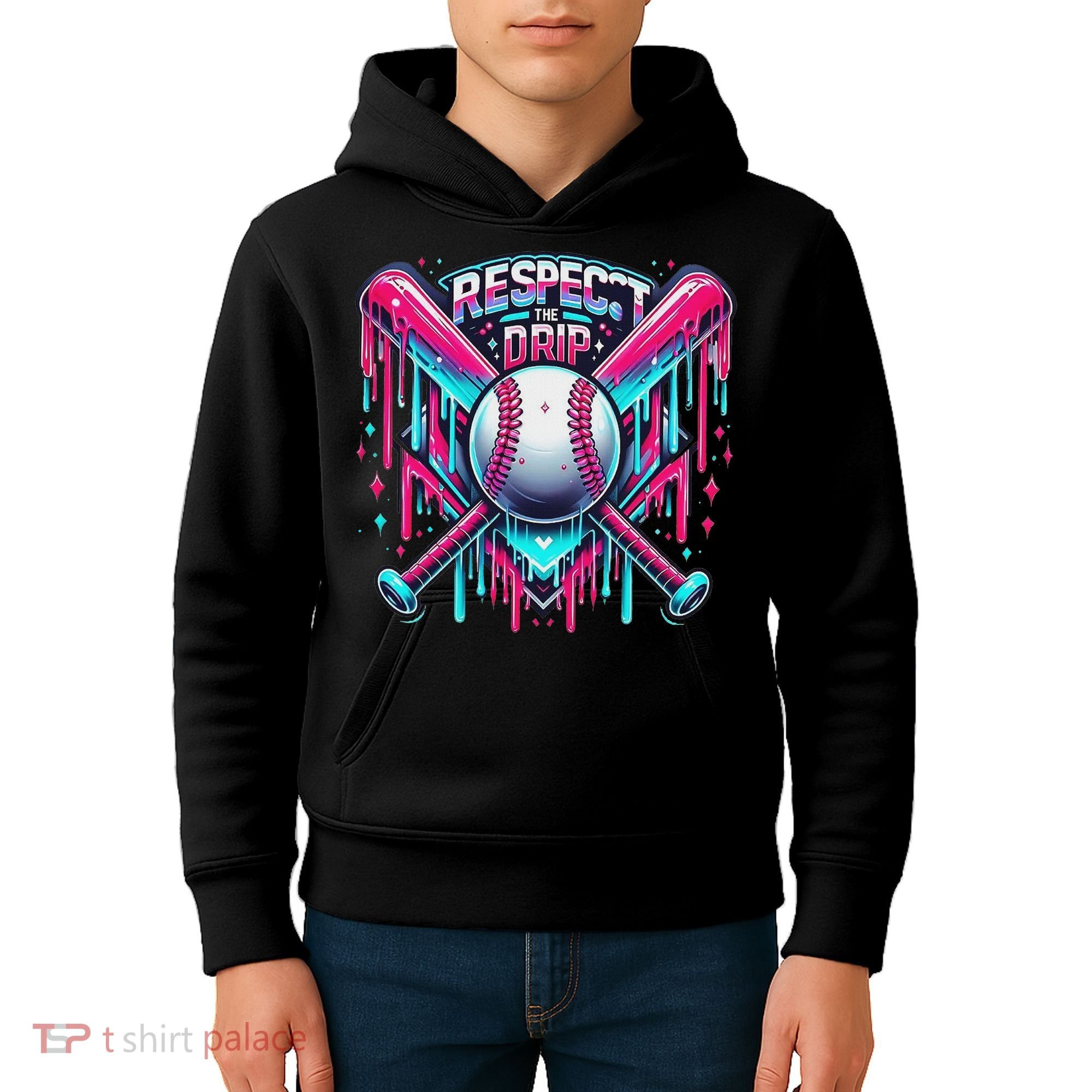 Respect The Drip Ice Cream Dripping Kids Hoodie