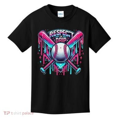 Respect The Drip Ice Cream Dripping Kids T-Shirt