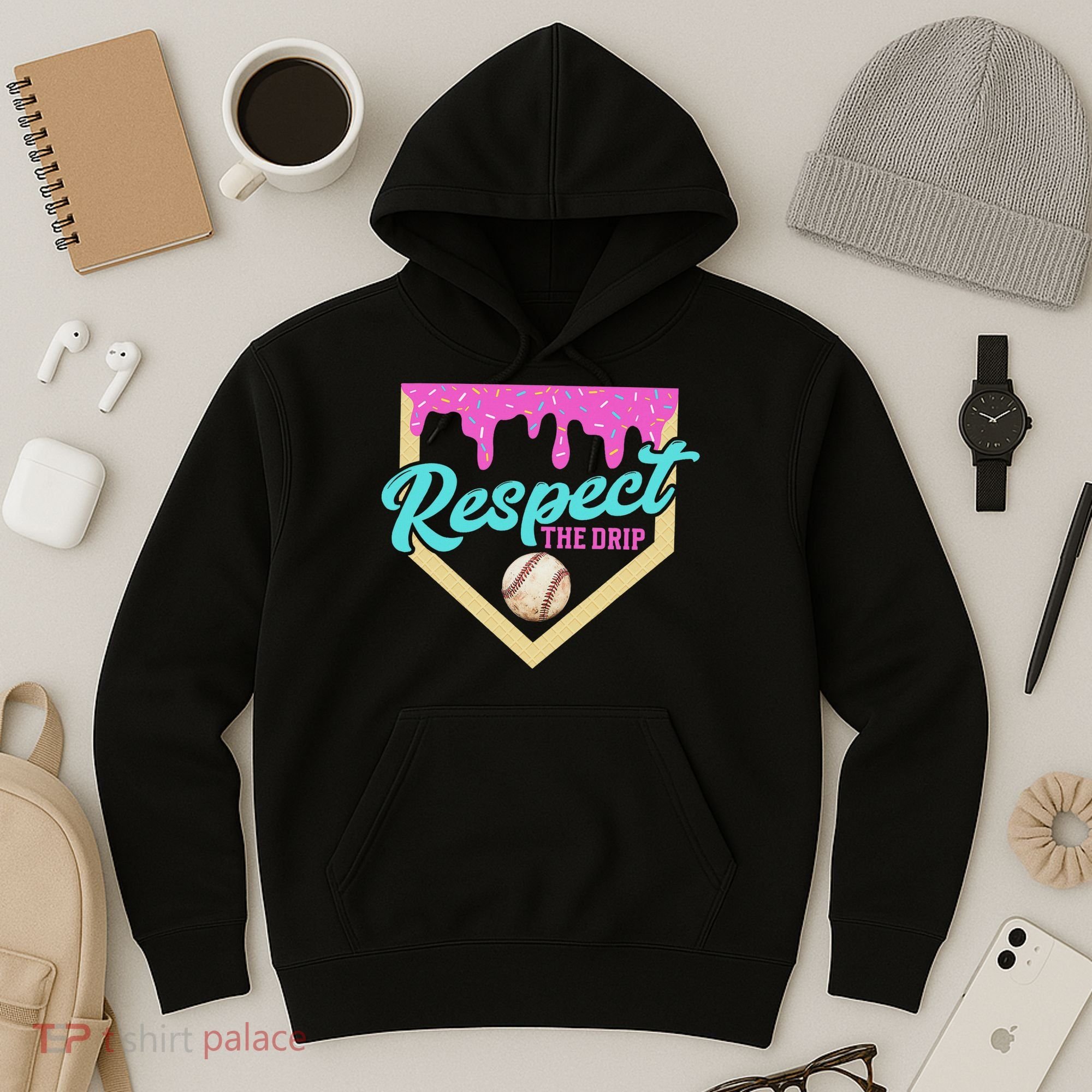 Respect The Drip Ice Cream Dripping Hoodie