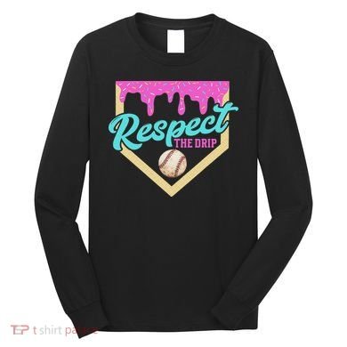 Respect The Drip Ice Cream Dripping Long Sleeve Shirt