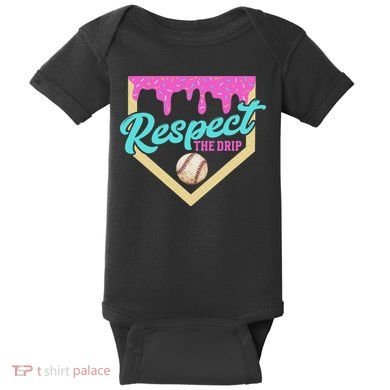 Respect The Drip Ice Cream Dripping Baby Bodysuit