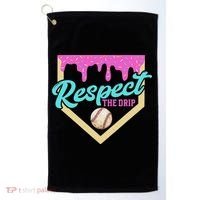 Respect The Drip Ice Cream Dripping Golf Towel thumb 0