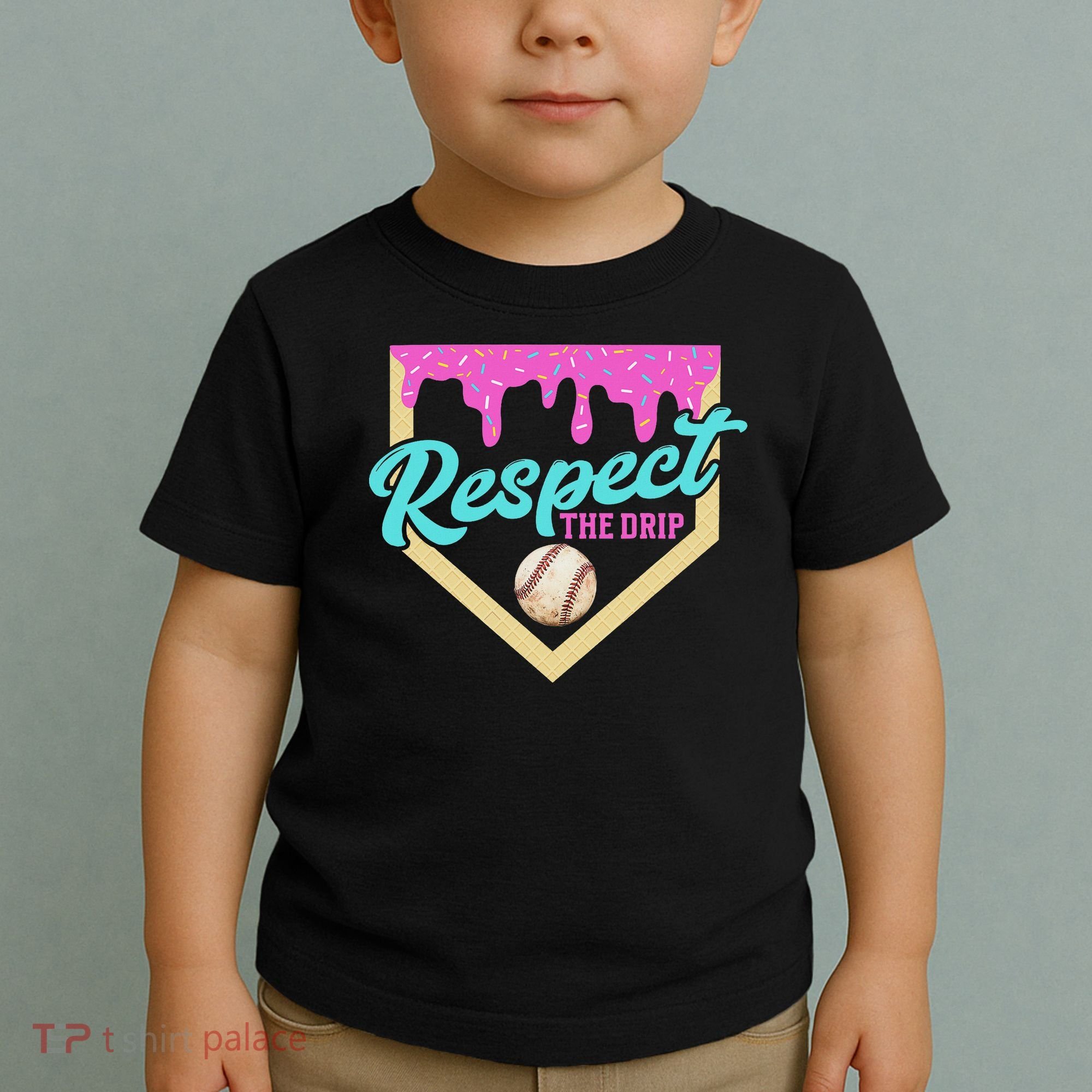 Respect The Drip Ice Cream Dripping Toddler T-Shirt