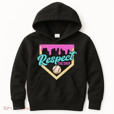 Respect The Drip Ice Cream Dripping Kids Hoodie