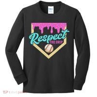 Respect The Drip Ice Cream Dripping Kids Long Sleeve Shirt thumb 0