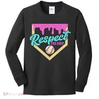 Respect The Drip Ice Cream Dripping Kids Long Sleeve Shirt thumb 0