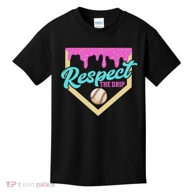 Respect The Drip Ice Cream Dripping Kids T-Shirt