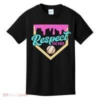 Respect The Drip Ice Cream Dripping Kids T-Shirt thumb 0