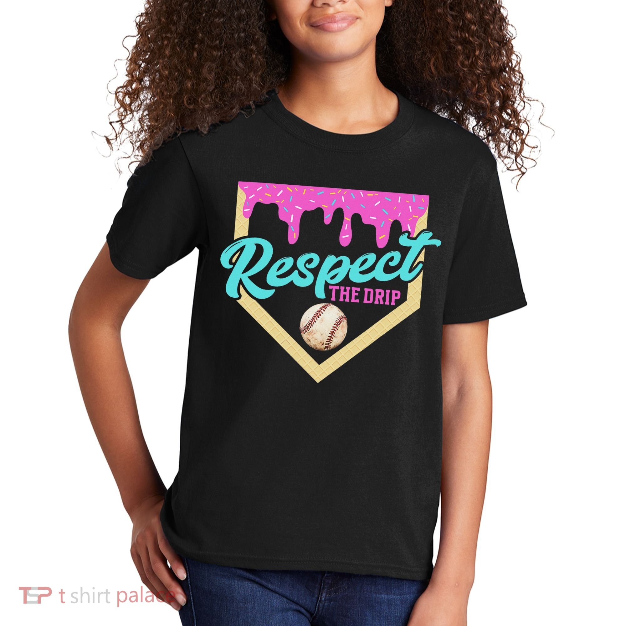 Respect The Drip Ice Cream Dripping Kids T-Shirt