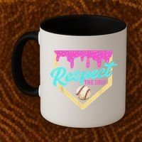 Respect The Drip Baseball Home Plate Ice Cream Dripping Coffee Mug thumb 2