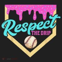 Respect The Drip Baseball Home Plate Ice Cream Dripping Beanie thumb 2