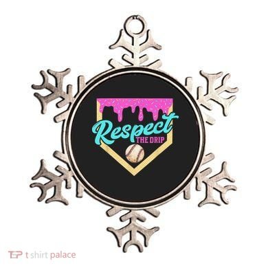 Respect The Drip Baseball Home Plate Ice Cream Dripping Ornament
