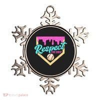Respect The Drip Baseball Home Plate Ice Cream Dripping Ornament thumb 0