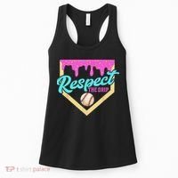 Respect The Drip Baseball Home Plate Ice Cream Dripping Women's Tank Top thumb 0