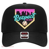 Respect The Drip Baseball Home Plate Ice Cream Dripping Hat thumb 0