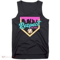 Respect The Drip Baseball Home Plate Ice Cream Dripping Tank Top thumb 0