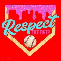 Respect The Drip Baseball Home Plate Ice Cream Dripping Santa Hat thumb 1