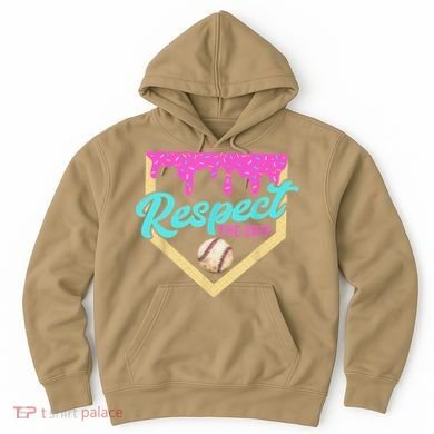 Respect The Drip Baseball Home Plate Ice Cream Dripping Hoodie