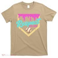 Respect The Drip Baseball Home Plate Ice Cream Dripping T-Shirt thumb 0