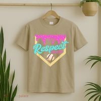 Respect The Drip Baseball Home Plate Ice Cream Dripping T-Shirt thumb 2