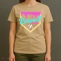 Respect The Drip Baseball Home Plate Ice Cream Dripping T-Shirt thumb 4