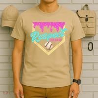 Respect The Drip Baseball Home Plate Ice Cream Dripping T-Shirt thumb 6