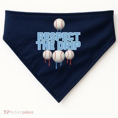 Respect The Drip Baseball Ice USA-Made Doggie Bandana