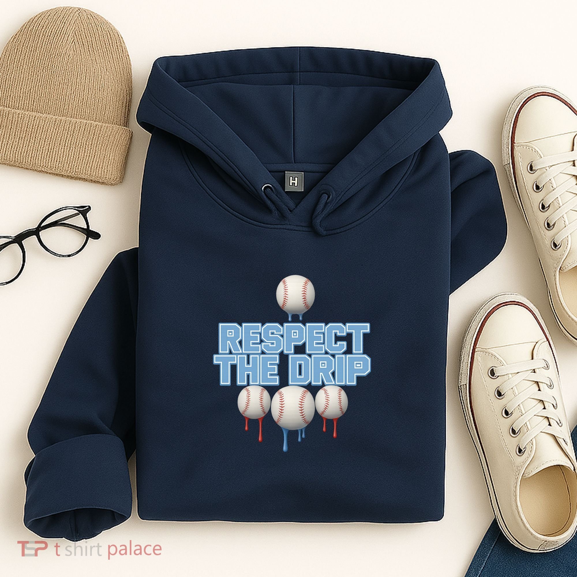Respect The Drip Baseball Ice Hoodie