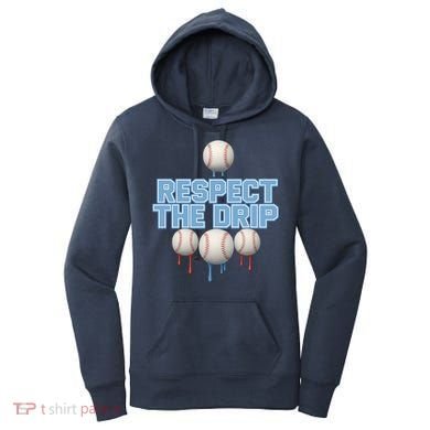 Respect The Drip Baseball Ice Women's Hoodie