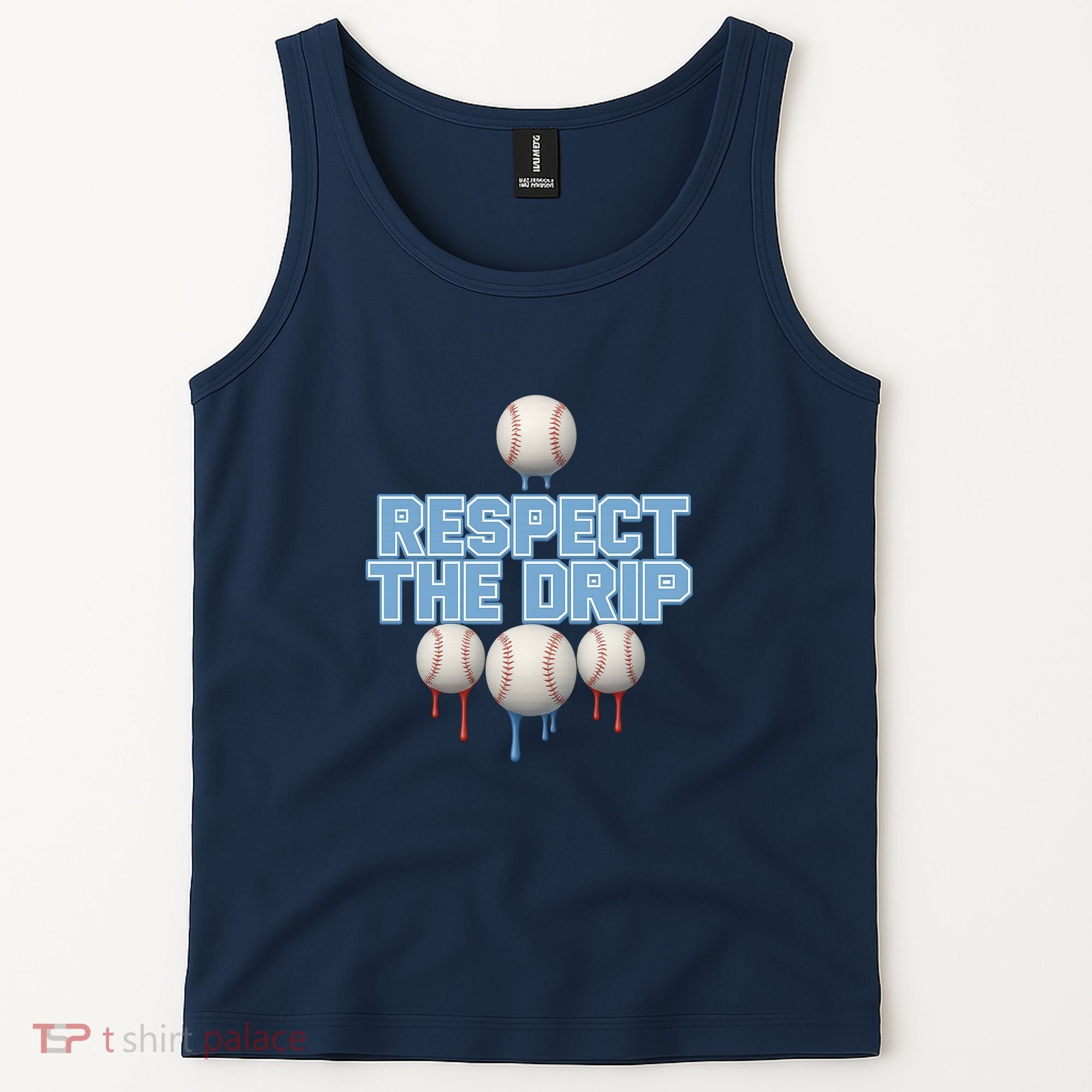 Respect The Drip Baseball Ice Tank Top