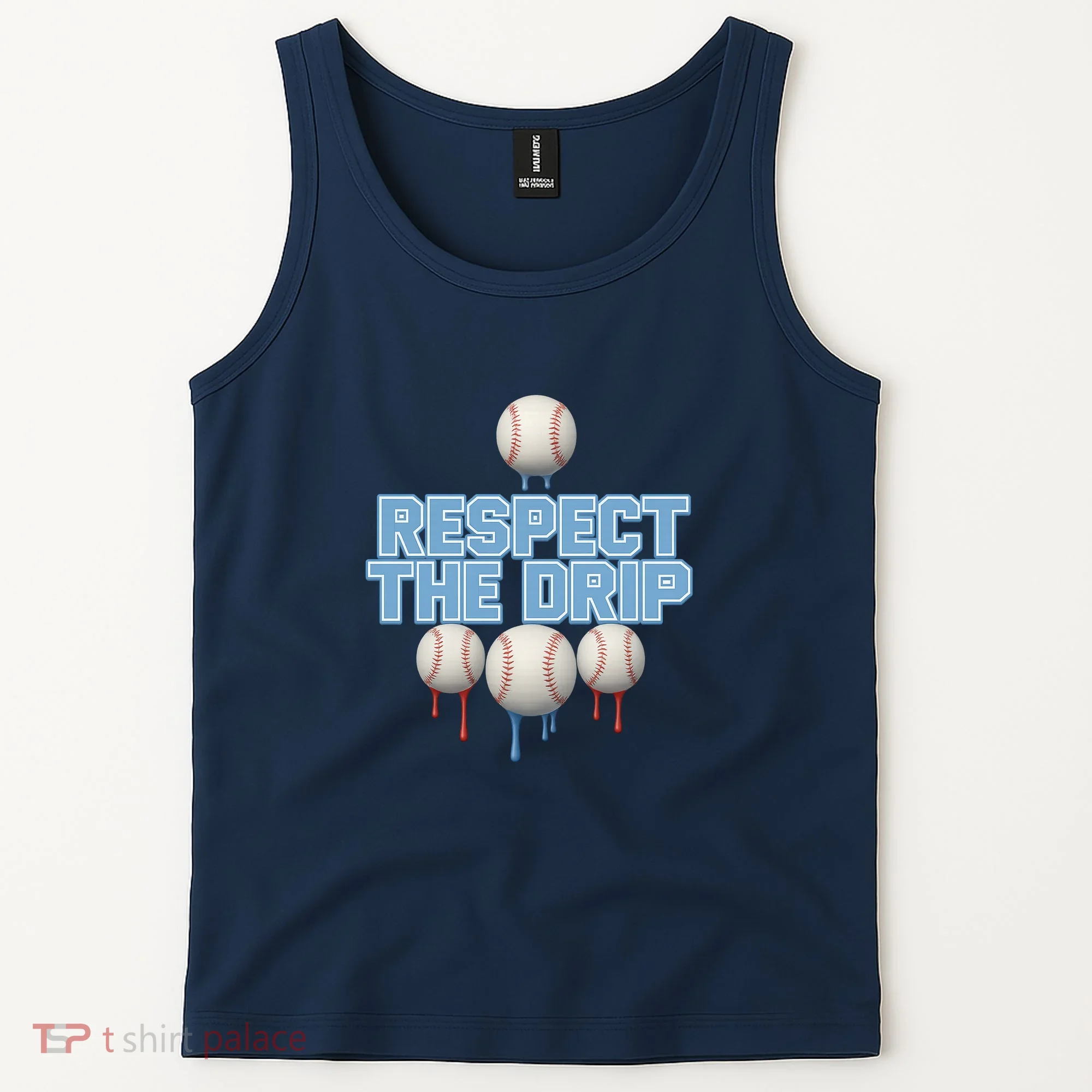 Respect The Drip Baseball Ice Tank Top