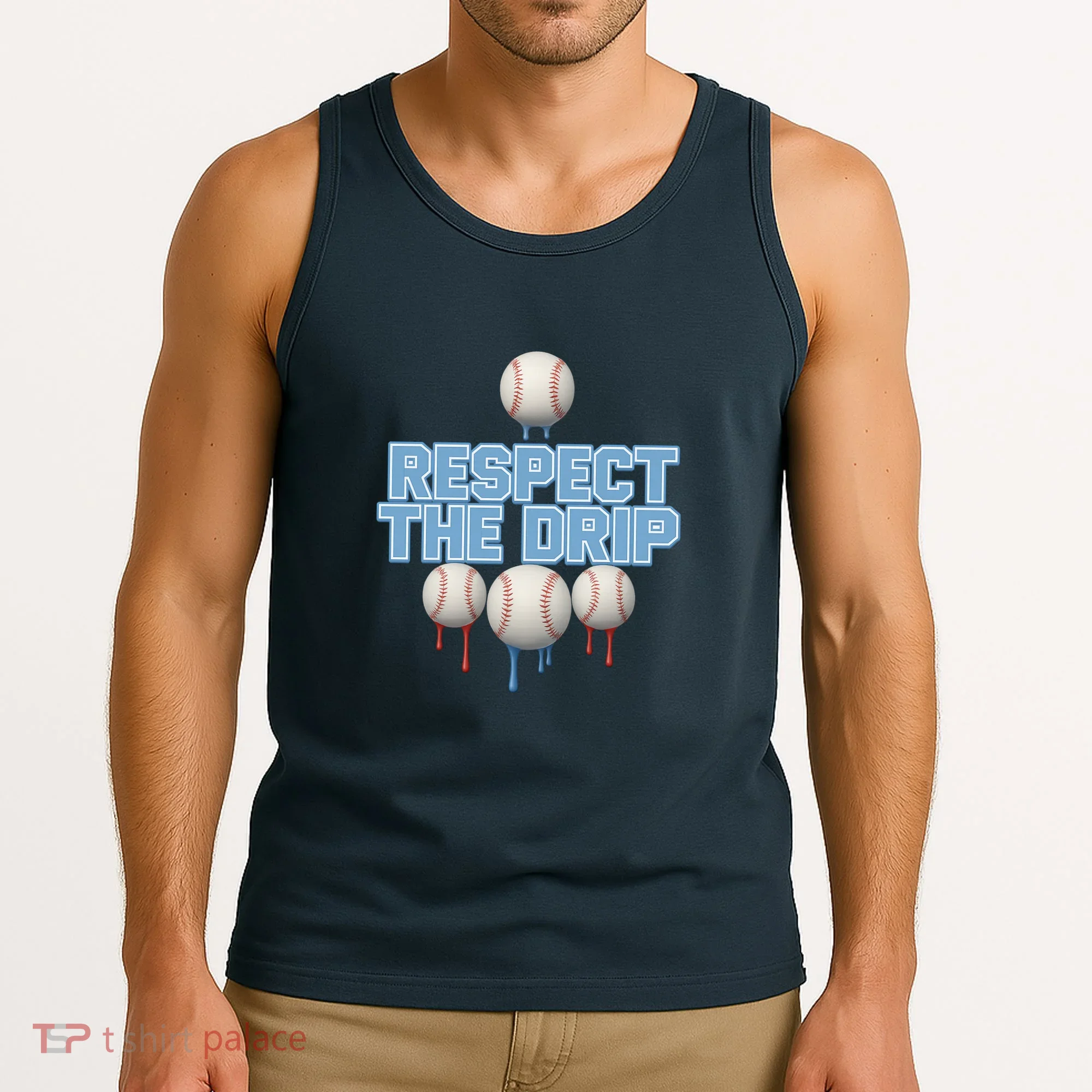 Respect The Drip Baseball Ice Tank Top