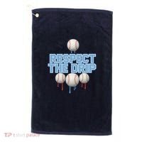 Respect The Drip Baseball Ice Golf Towel thumb 0