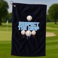 Respect The Drip Baseball Ice Golf Towel thumb 1