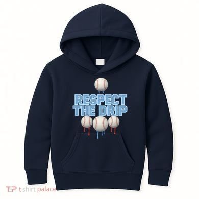 Respect The Drip Baseball Ice Kids Hoodie