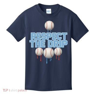 Respect The Drip Baseball Ice Kids T-Shirt
