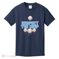 Respect The Drip Baseball Ice Kids T-Shirt thumb 0