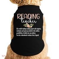 Reading Teacher Definition School Book Reading Specialist Gift Doggie Tank thumb 0