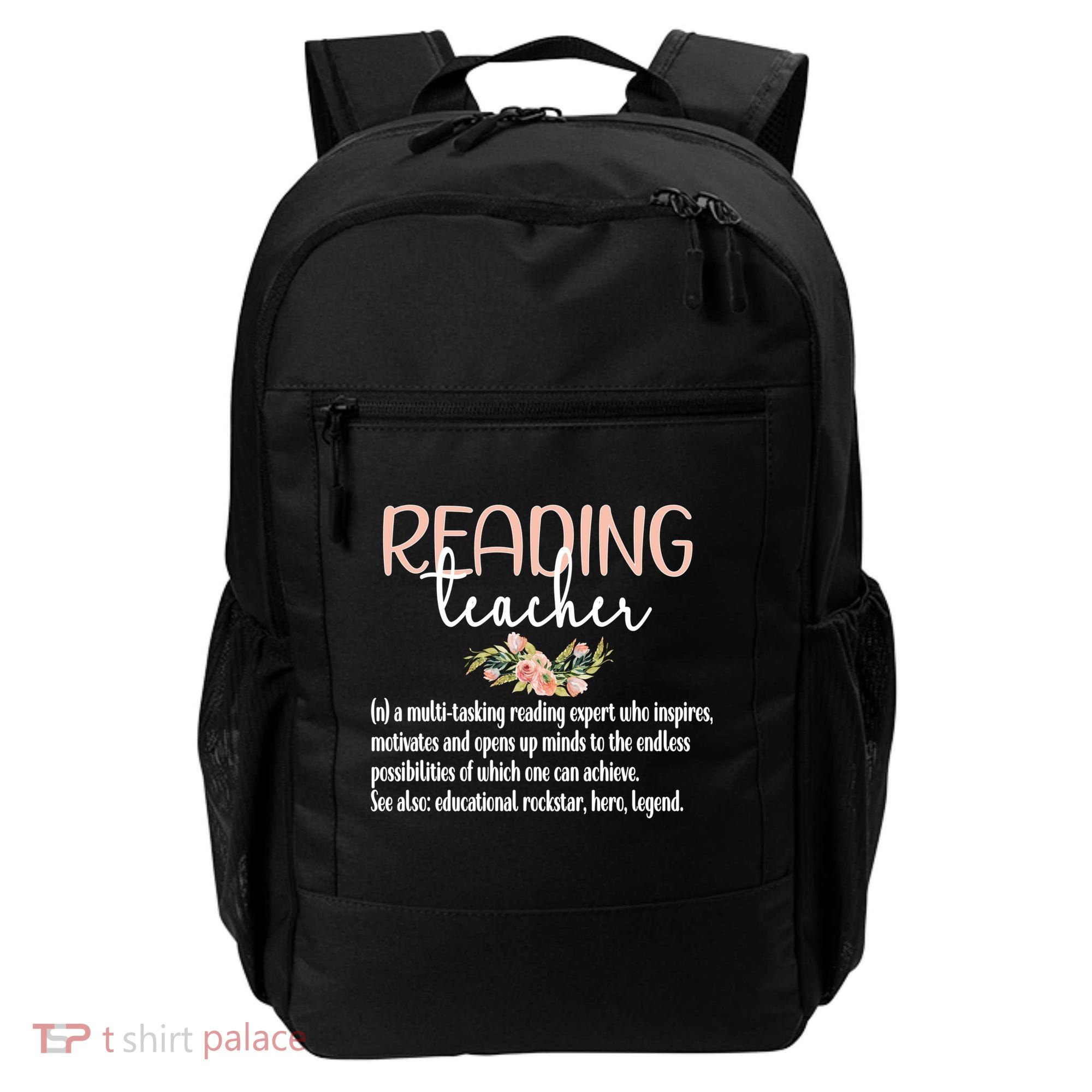Reading Teacher Definition School Book Reading Specialist Gift Backpack